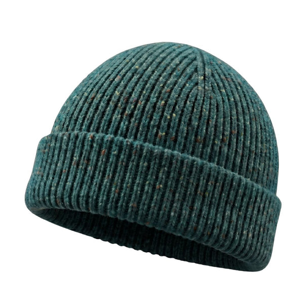 Colourful Chunky Beanie Hat | Unisex Knit hat |  Donegal Wool in Blue| The Cashmere Choice