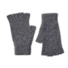 Fingerless Ladies Gloves - Half Finger Lambs Wool Gloves - Grey