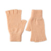 Fingerless Ladies Gloves - Half Finger Lambs Wool Gloves - Peach