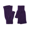 Fingerless Ladies Gloves - Half Finger Lambs Wool Gloves - Purple Aubergine