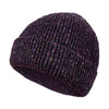 Colourful Chunky Beanie Hat | Unisex Knit hat |  Donegal Wool in Purple | The Cashmere Choice