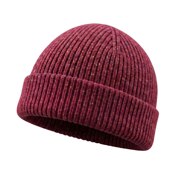 Colourful Chunky Beanie Hat | Unisex Knit hat |  Donegal Wool in pink red | The Cashmere Choice
