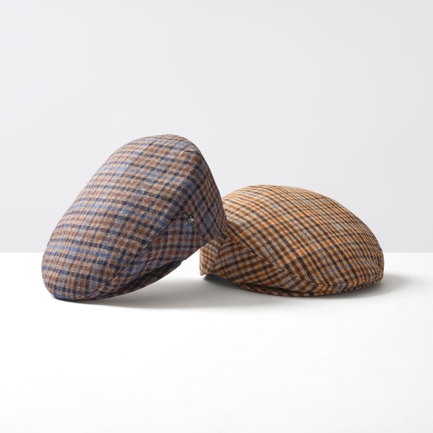 Cool Comfort Wool & Cashmere Flat Cap | Brown Check | City Sport