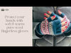 Patterned Fingerless Wool Gloves for Ladies | Blue | Video - The Cashmere Choice