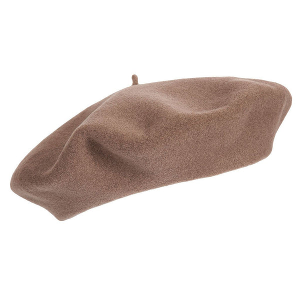 Camel beret made in France by Laulhere