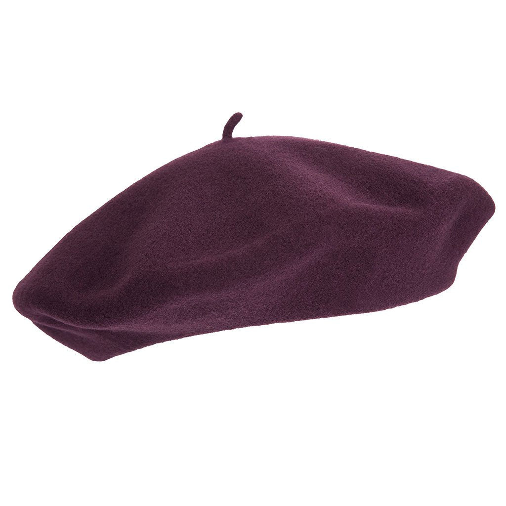 Purple beret made in France by Laulhere
