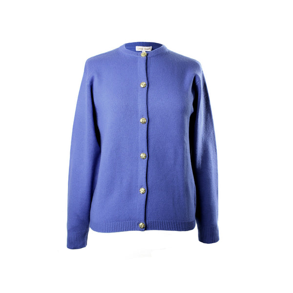 Ladies Cashmere Cardigan | Blue | 3 Ply