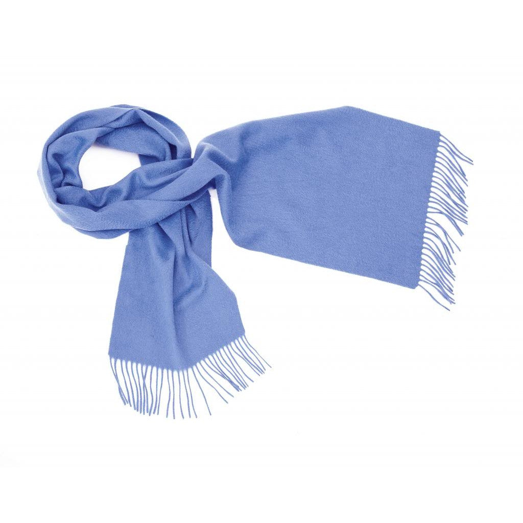 Cornflower Blue Cashmere Scarf | buy at The Cashmere Choice | London