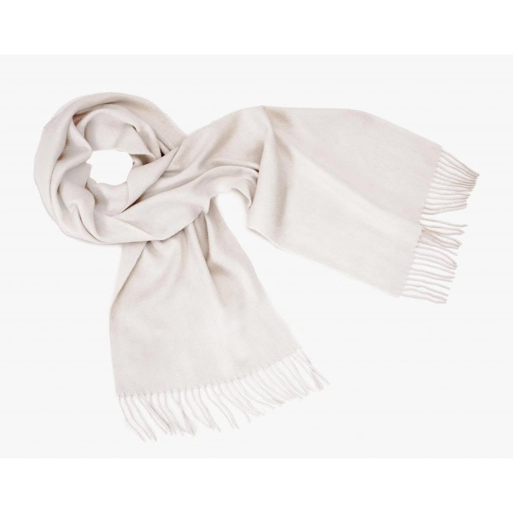Off White Cashmere Scarf | buy at The Cashmere Choice | London