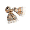 Natural Buchanan Tartan Cashmere Scarf | buy at The Cashmere Choice | London