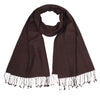 Chocolate| Brown Pashsmina Stole | buy now at The Cashmere Choice London