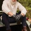 Mens cashmere lined leather gloves 