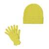 Yellow Cashmere Hat and Gloves Set 
