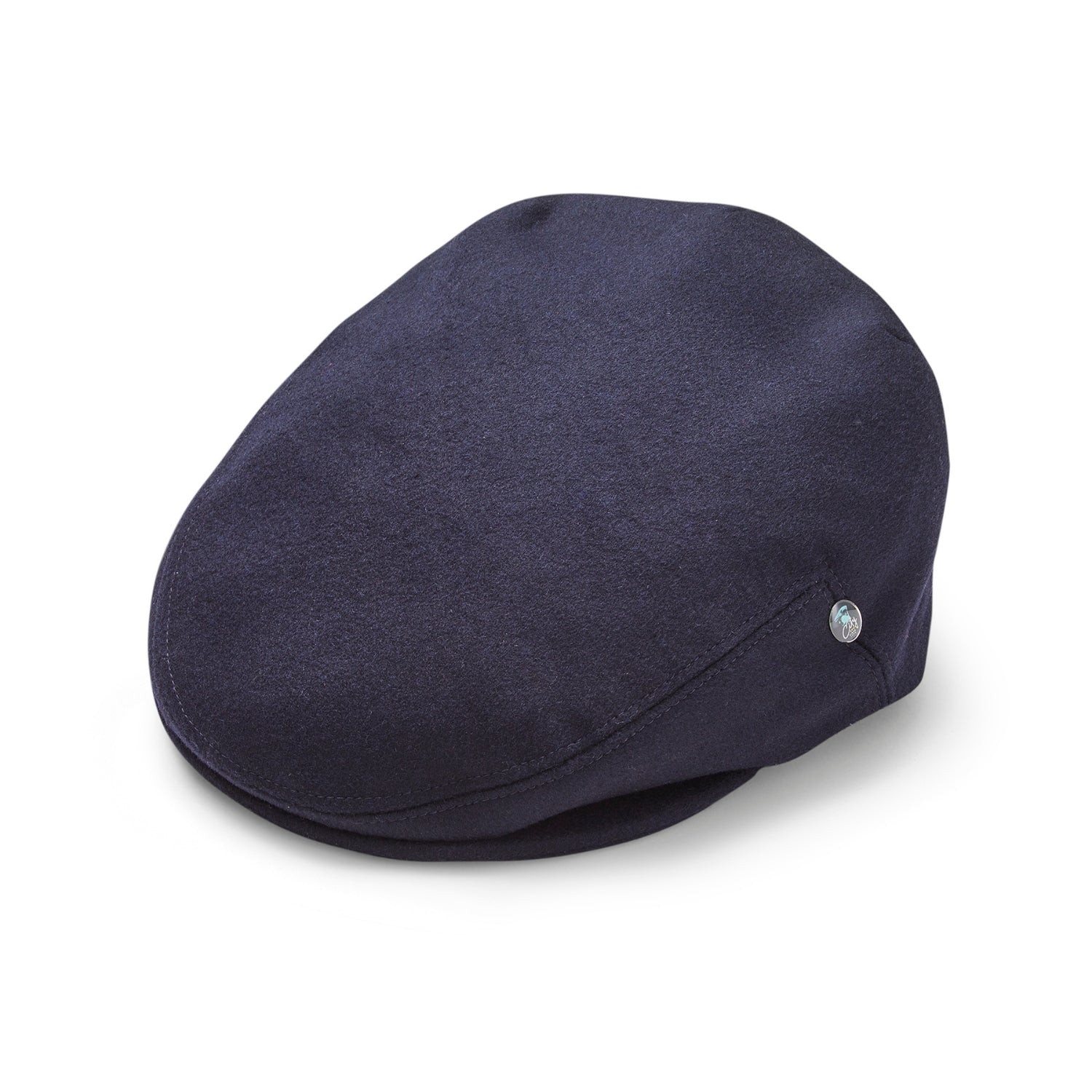 Navy Flat Cap Wool Flat Cap The Cashmere Choice