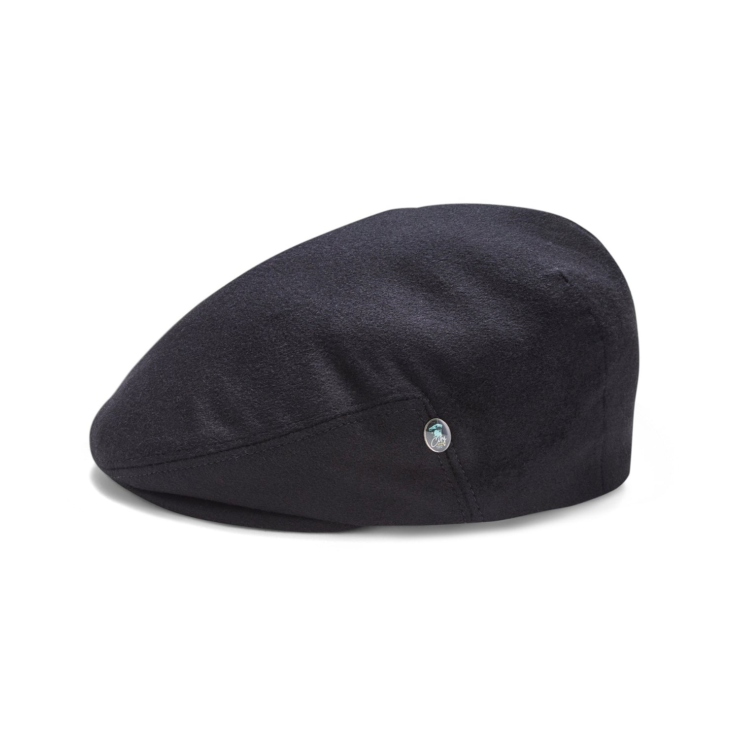 Black Cashmere Flat Cap by CitySport | Side View | The Cashmere Choice