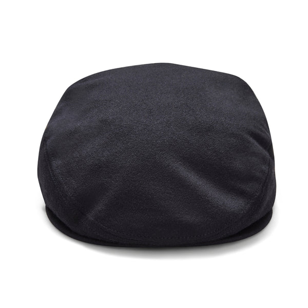 Black Cashmere Flat Cap by CitySport | Front View | The Cashmere Choice