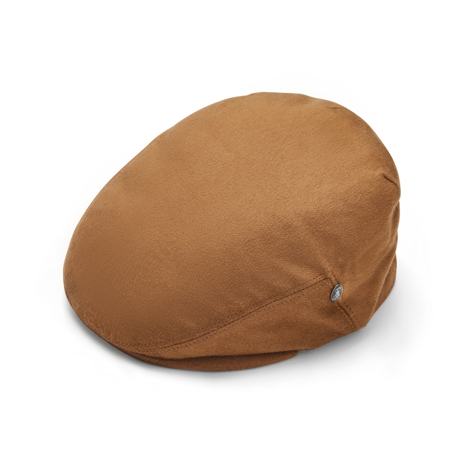 Camel Cashmere Flat Cap for Men by CitySport | Side View | The Cashmere Choice