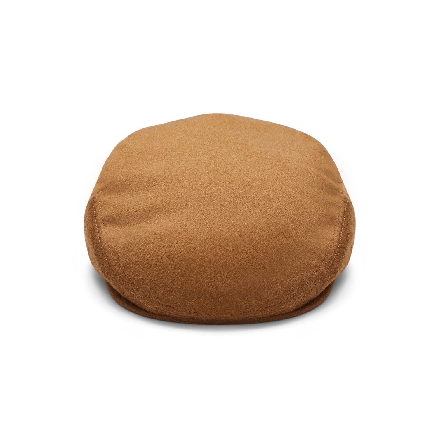 Camel Cashmere Flat Cap for Men by CitySport | Front View | The Cashmere Choice