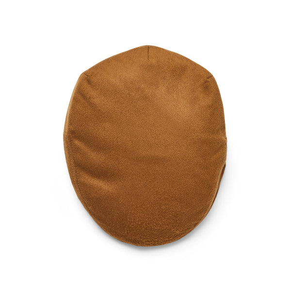 Camel Cashmere Flat Cap for Men by CitySport | Top View | The Cashmere Choice