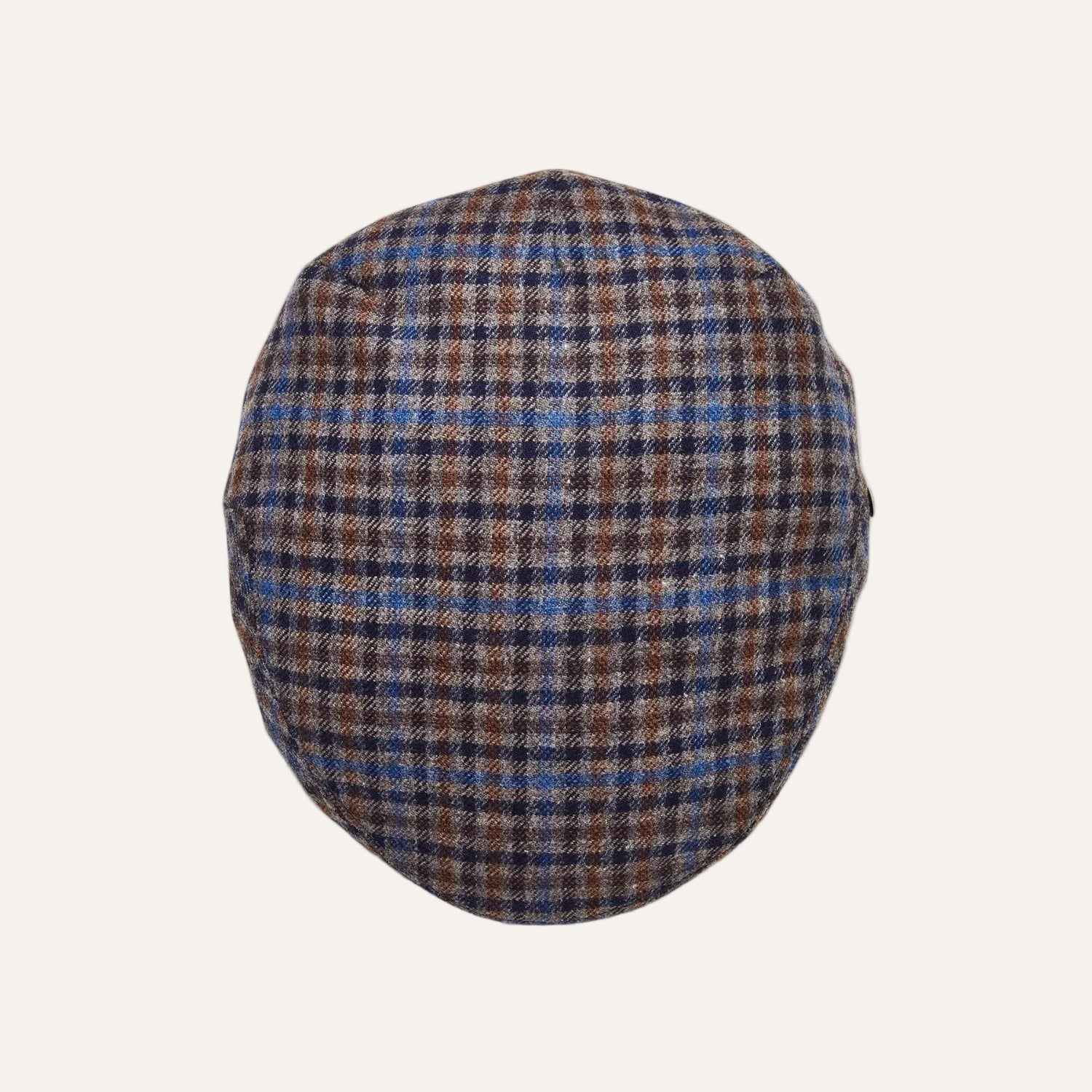 Cool Comfort Wool & Cashmere Flat Cap | Blue Check | City Sport