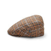 Cool Comfort Wool & Cashmere Flat Cap | Brown Check | City Sport