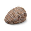 Cool Comfort Wool & Cashmere Flat Cap | Brown Check | City Sport