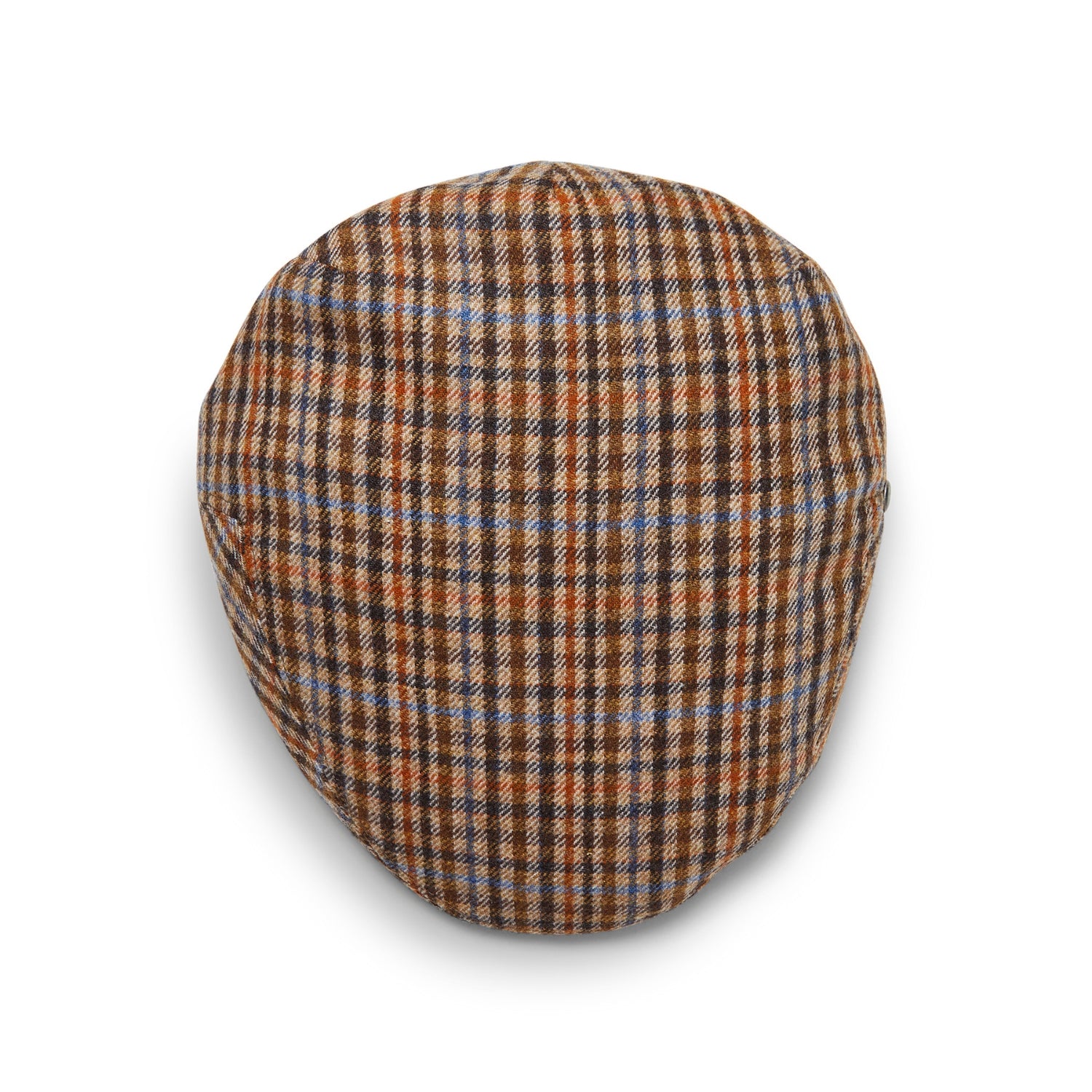 Cool Comfort Wool & Cashmere Flat Cap | Brown Check | City Sport