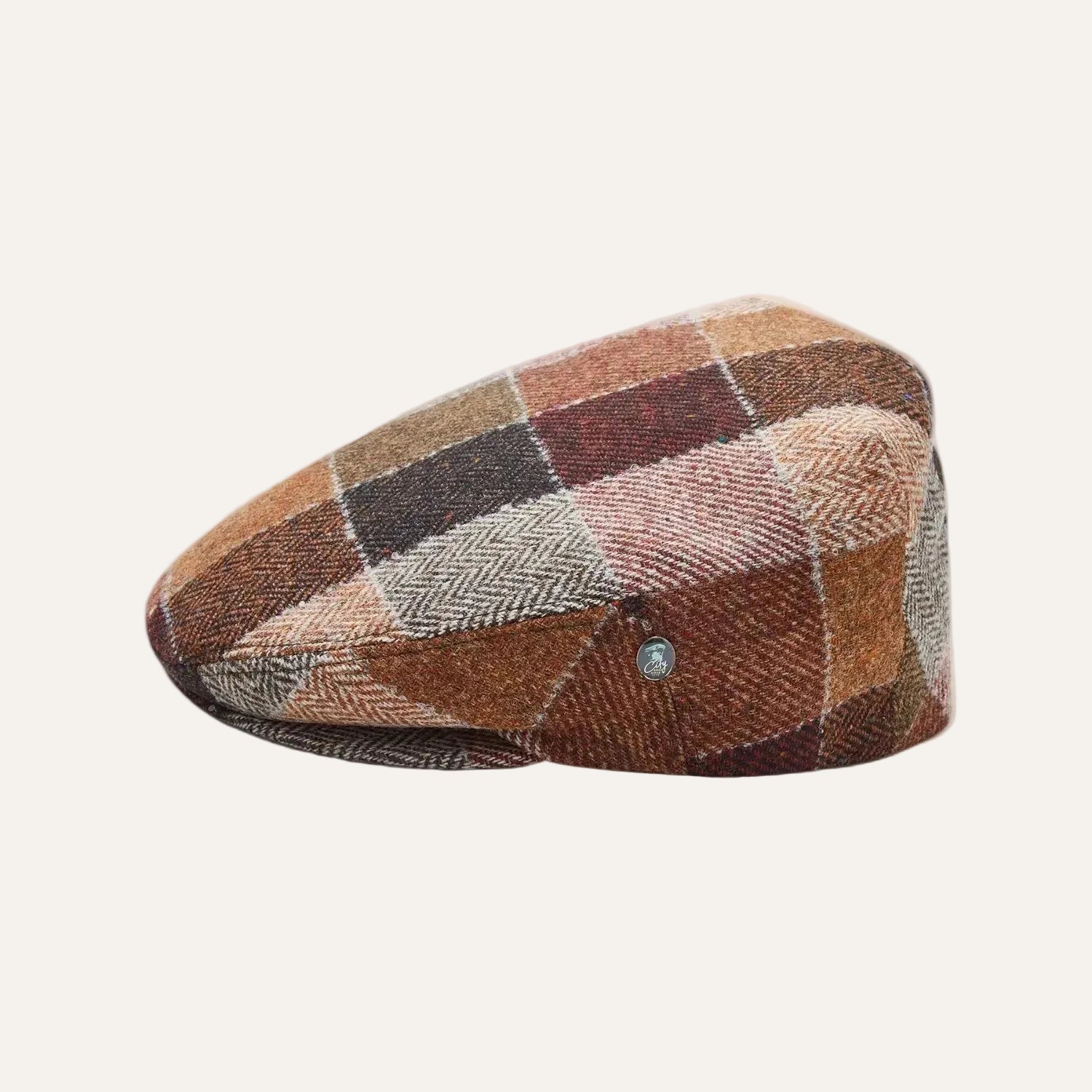 City Sport - Cool Comfort - Wool Flat Cap - Brown Check 4491