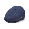 Donegal Tweed 6 Piece News Boy Cap | Blue Narrow Herringbone | City Sport