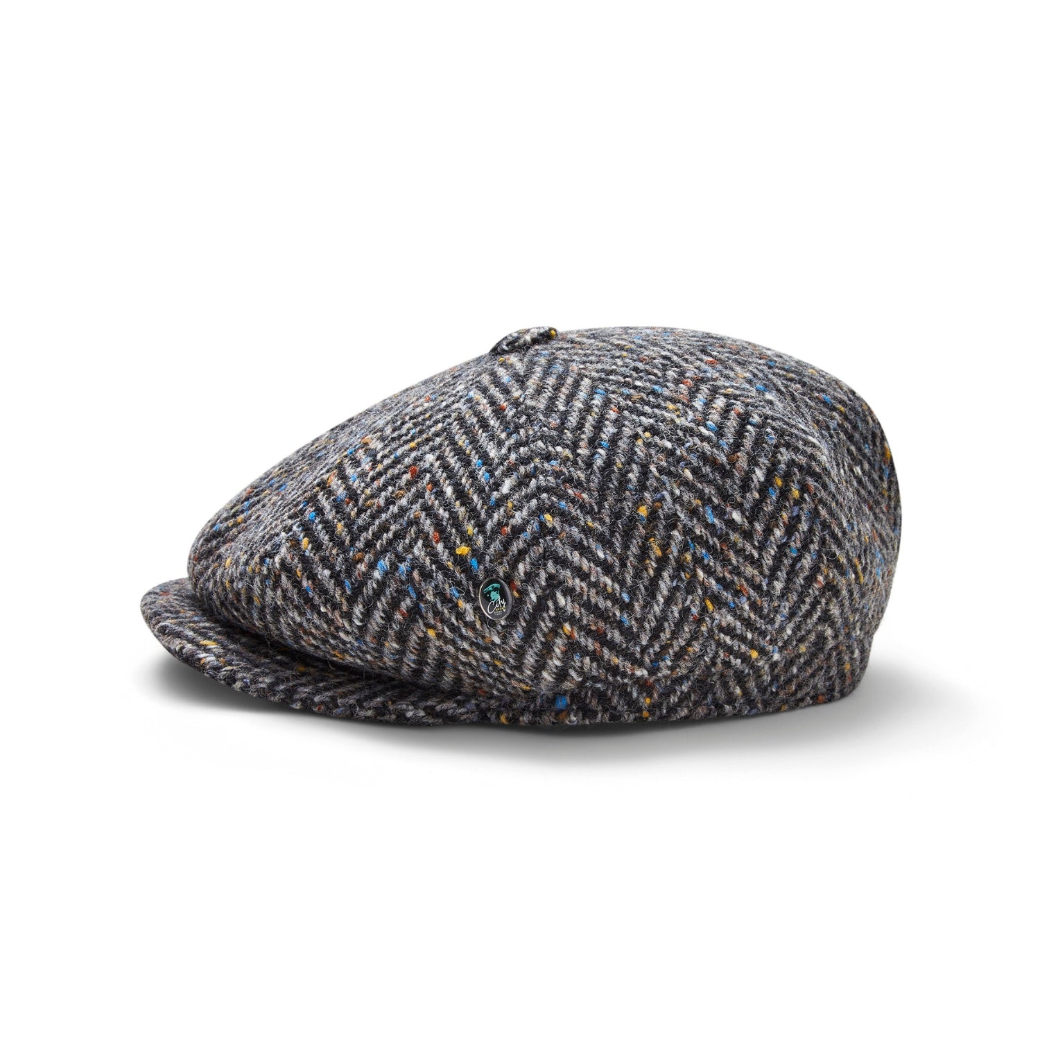 Donegal Tweed 8 Piece Baker Boy Cap | Speckled Herringbone | City Sport
