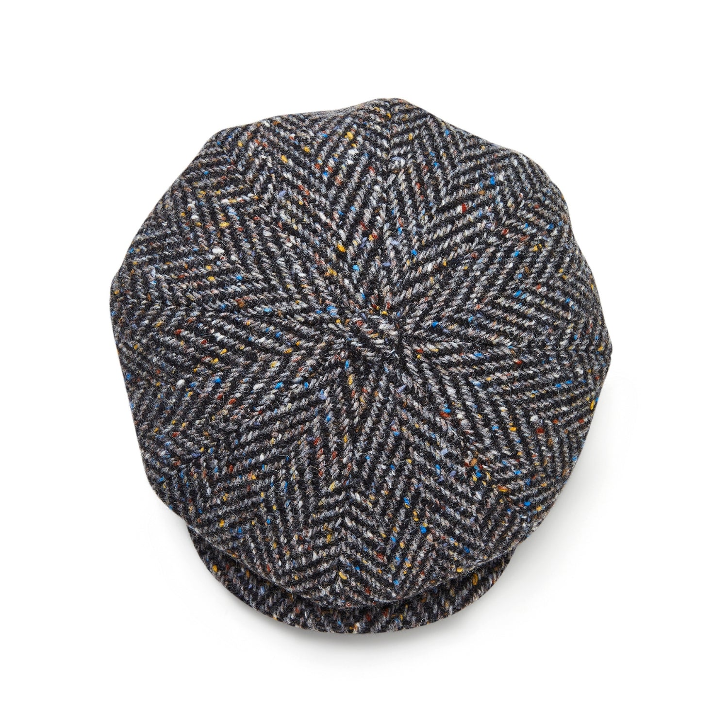 Donegal Tweed 8 Piece Baker Boy Cap | Speckled Herringbone | City Sport