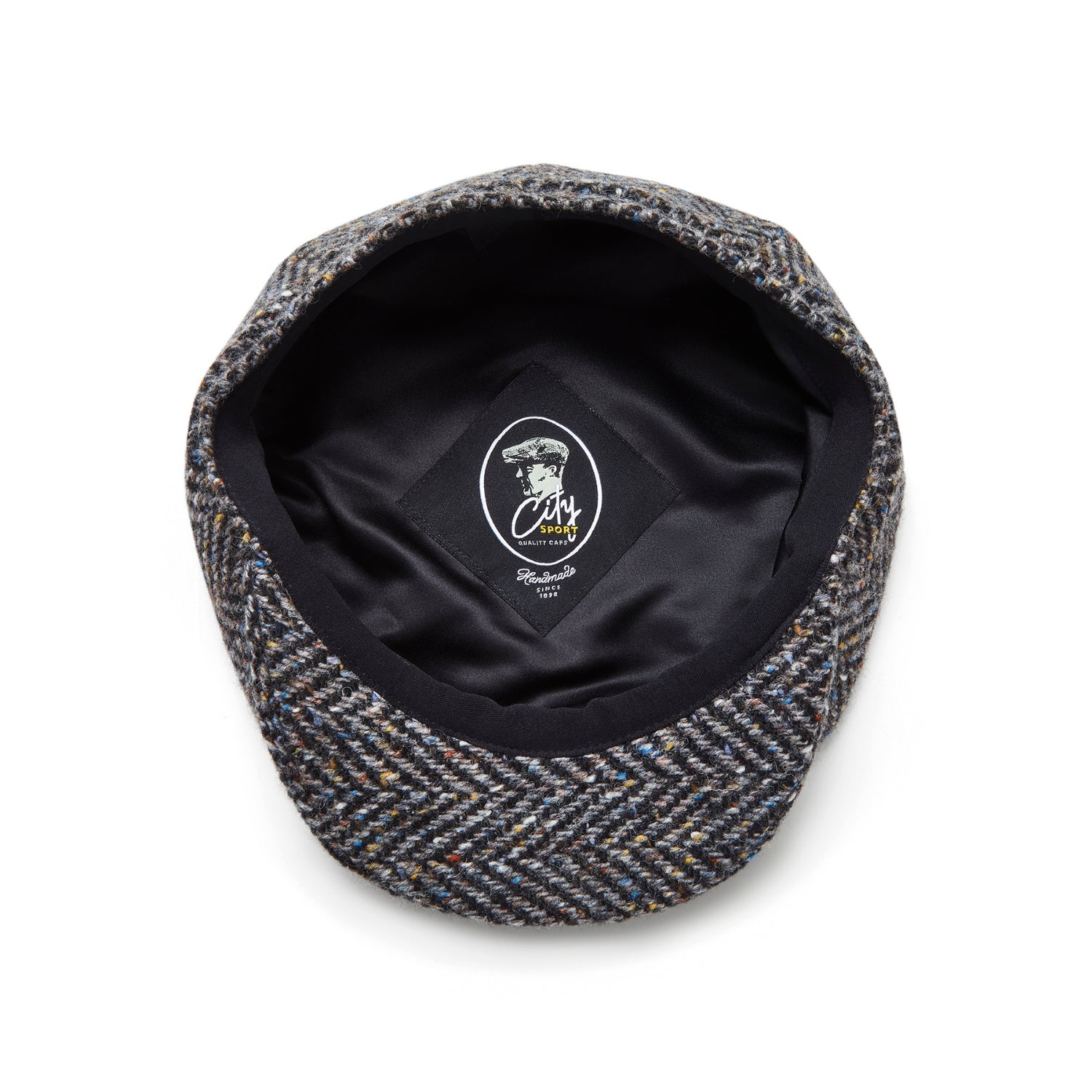 Donegal Tweed 8 Piece Baker Boy Cap | Speckled Herringbone | City Sport