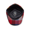 Donegal Tweed Flat Cap | Extended Peak |  Red Navy Check | City Sport