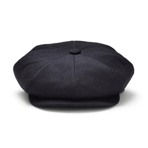 Front View | Black Flat Cap Peaky Blinders Style| The Cashmere Choice 