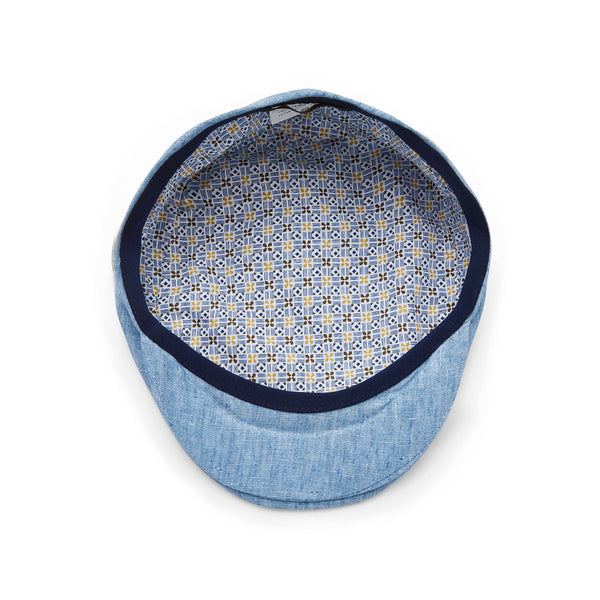 Interior | Mens Summer Cap | Linen | Blue | City Sport