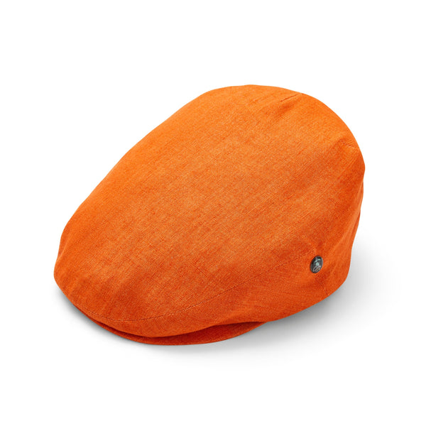 Linen Sun Hat | Orange | The Cashmere Choice 