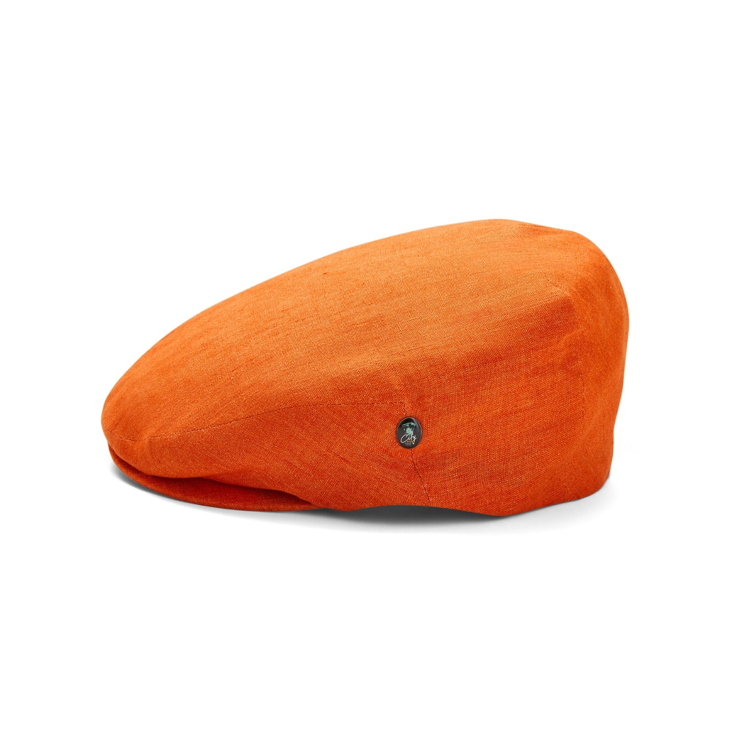 Side View | Linen Sun Hat | Orange | The Cashmere Choice 