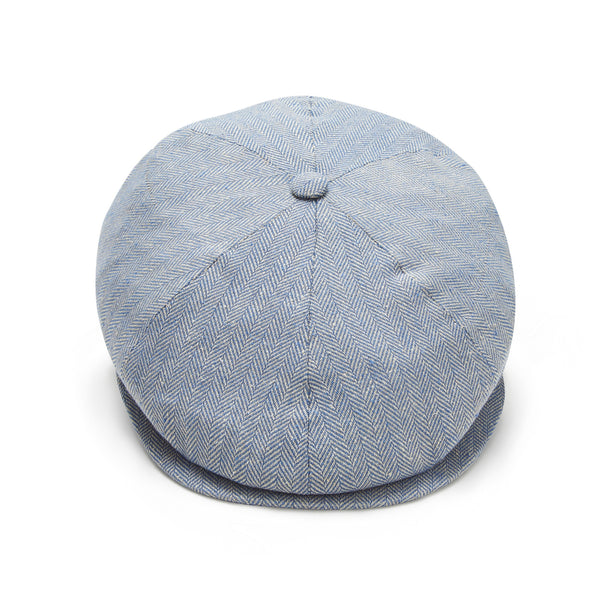 Mens Summer Newsboy Cap | Silk | Blue | City Sport