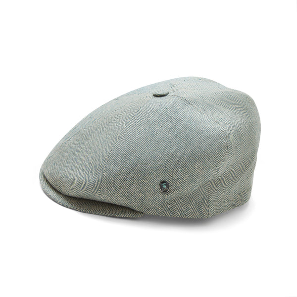 Mens Summer Newsboy Cap | Silk | Green | City Sport