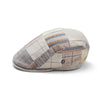 Mens Summer Cap | Linen Mix | Beige Patchwork | City Sport