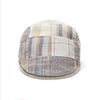 Mens Summer Cap | Linen Mix | Beige Patchwork | City Sport