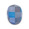 Mens Summer Cap | Linen Mix | Blue Patchwork | City Sport