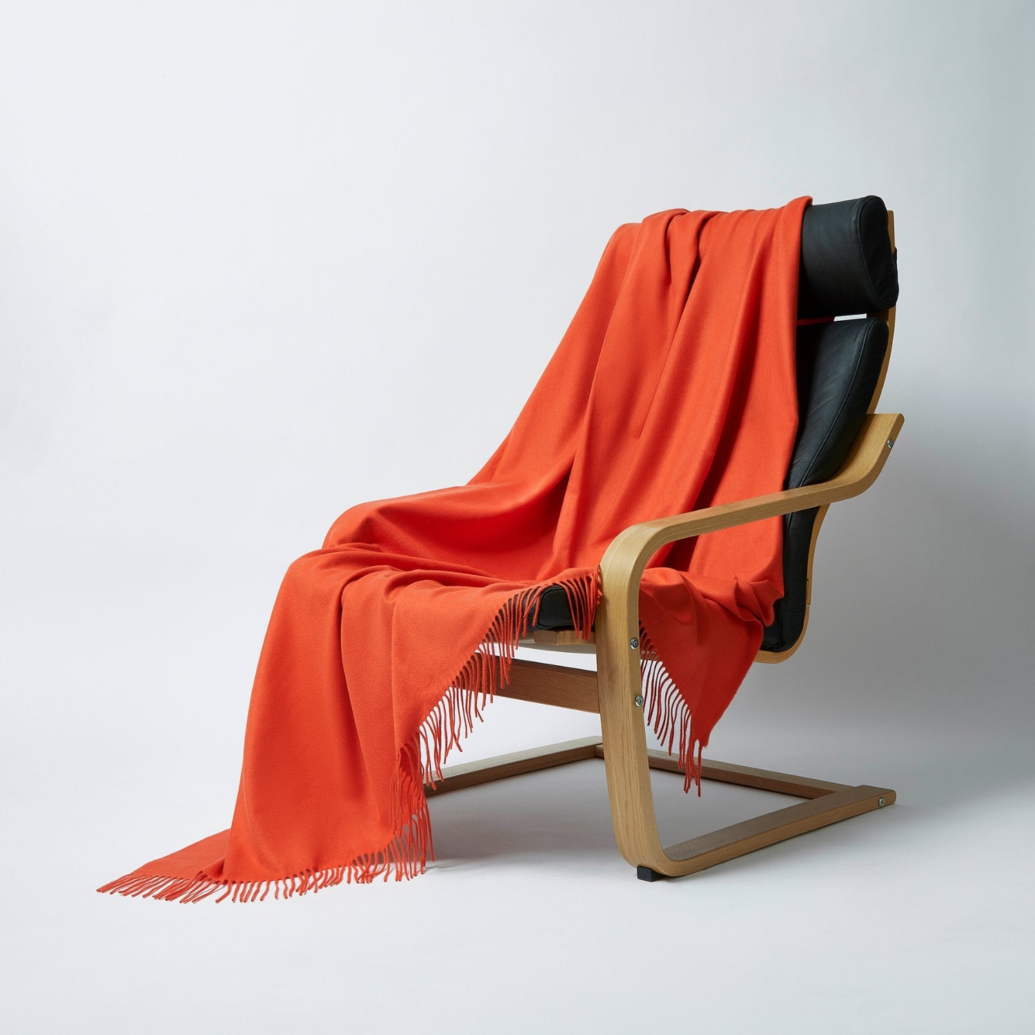 Orange Cashmere Blanket | The Cashmere Choice