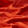 Close Up of Orange Cashmere Blanket | The Cashmere Choice