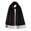 Johnsons of Elgin | Johnston Cashmere | Black Cashmere Scarf | buy at The Cashmere Choice | London