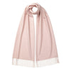 Johnsons of Elgin | Johnston Cashmere | Blush Pale Pink Cashmere Scarf | buy at The Cashmere Choice | London