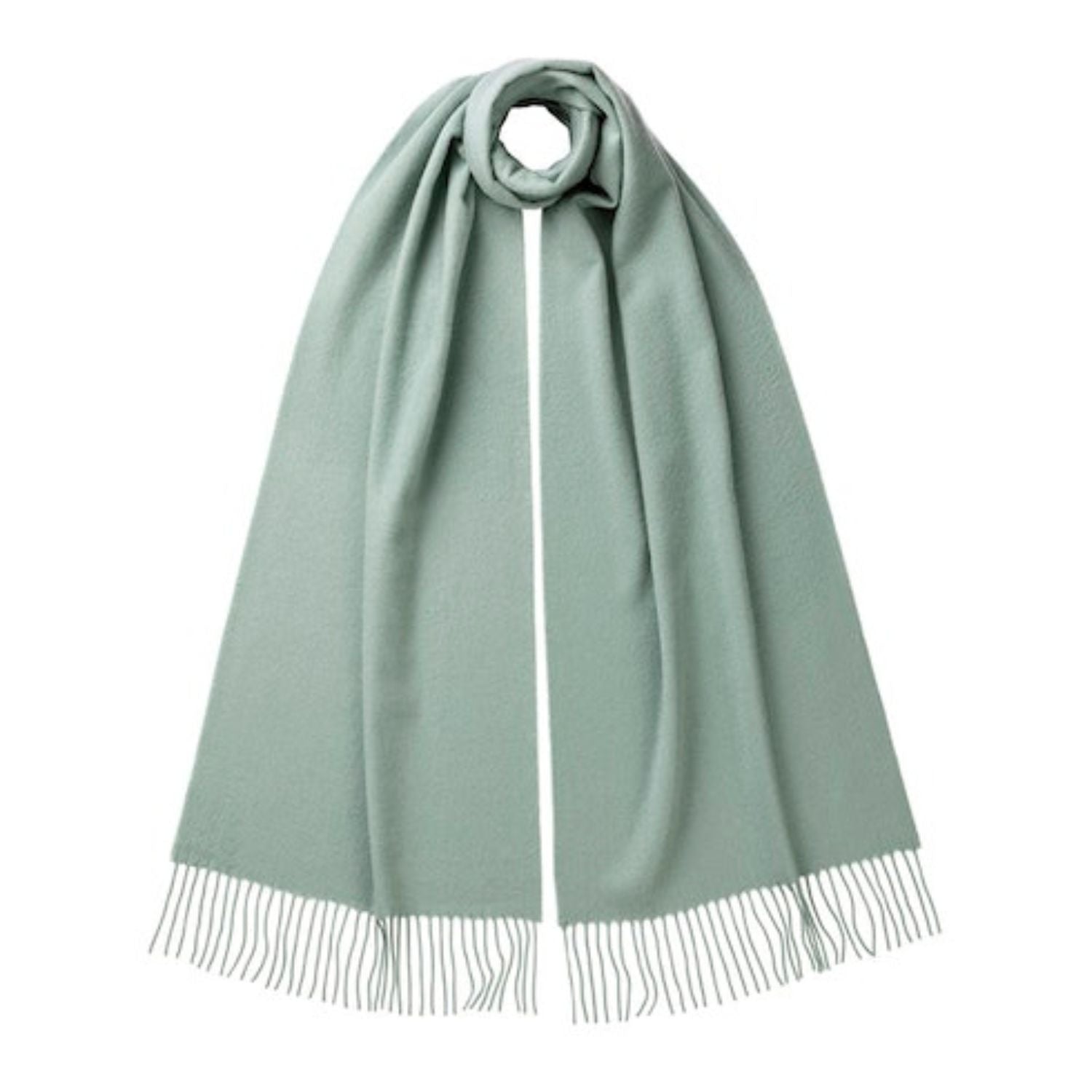 Johnsons of Elgin | Johnston Cashmere | Frost Blue Cashmere Scarf | buy at The Cashmere Choice | London