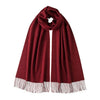 Johnsons of Elgin | Johnston Cashmere | Merlot Wine Cashmere Scarf | buy at The Cashmere Choice | London
