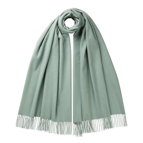 Johnsons of Elgin | Frost | Pale Blue Cashmere Stole | Wrap | Large Scarf | buy at The Cashmere Choice | London