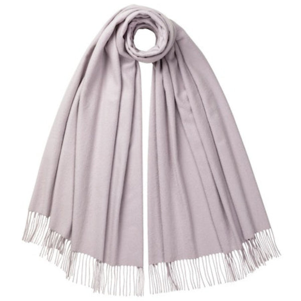 Johnsons of Elgin | Haze | Pale Lilac Cashmere Stole | Wrap | Large Scarf | buy at The Cashmere Choice | London